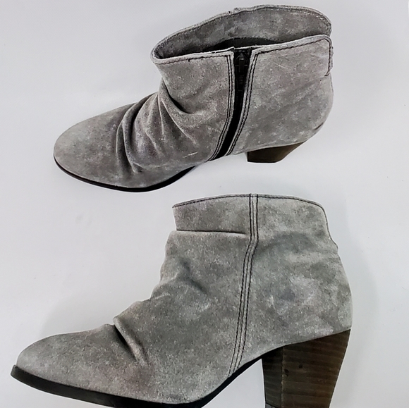 DIBA, Women's Gray Suede Sandra Slouchy Heeled Booties, Various Sizes, NWOT - Picture 2 of 12
